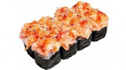 Запечённый ролл с лососем